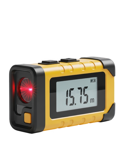 Télémètre laser mesurant une distance pour la loi Carrez
